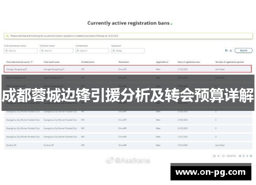 成都蓉城边锋引援分析及转会预算详解